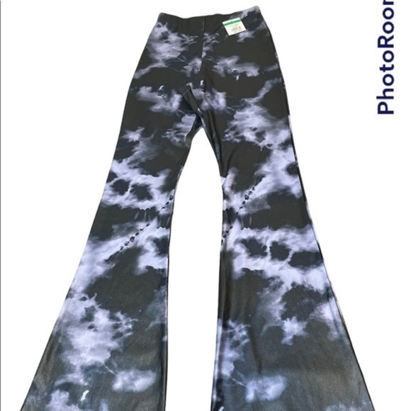 Topshop pant petite Lighting Tie Dye Bell Bottom Leggings Size 2 - Picture 6 of 6
